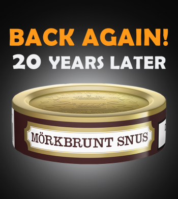 Mörkbrunt Snus Loose is back after 20 years!
