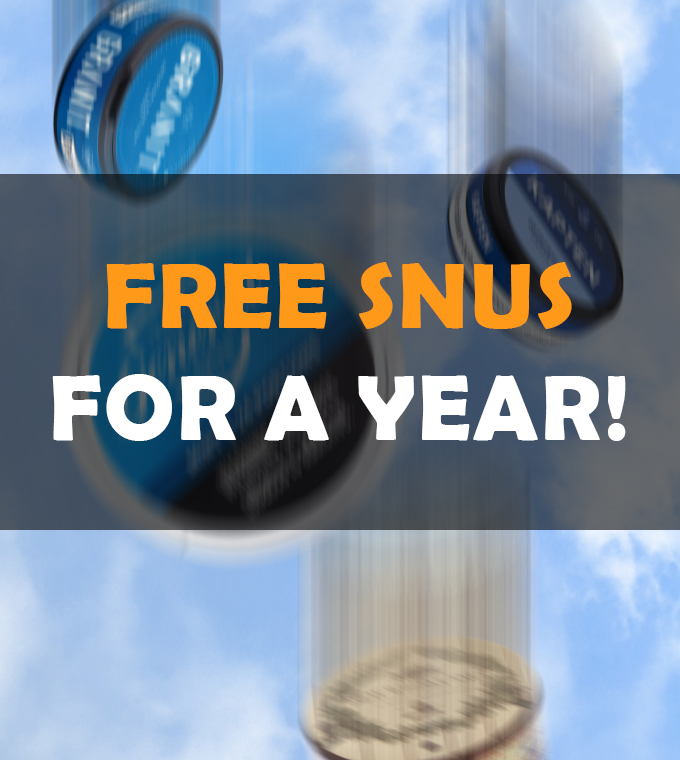 Free Snus for a Year Winners NOTIFIED