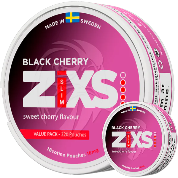 Buy ZiXS Black Cherry Jumbo Can 16mg Slim at SnusCentral